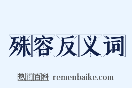 殊容反义词是什么意思的图片